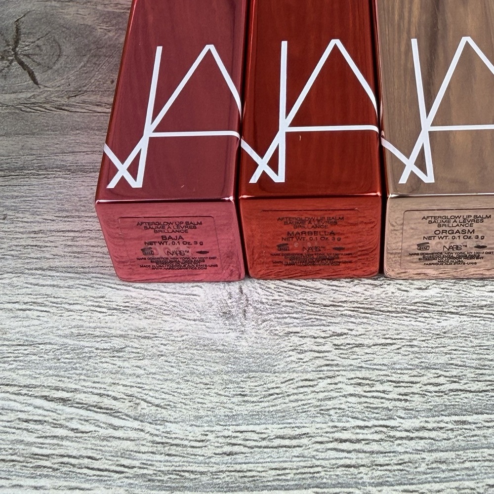 NARS Sur La Plage Lip Balm Set 3pc Woven Clutch Limited Edition New Open Box - Picture 5 of 16